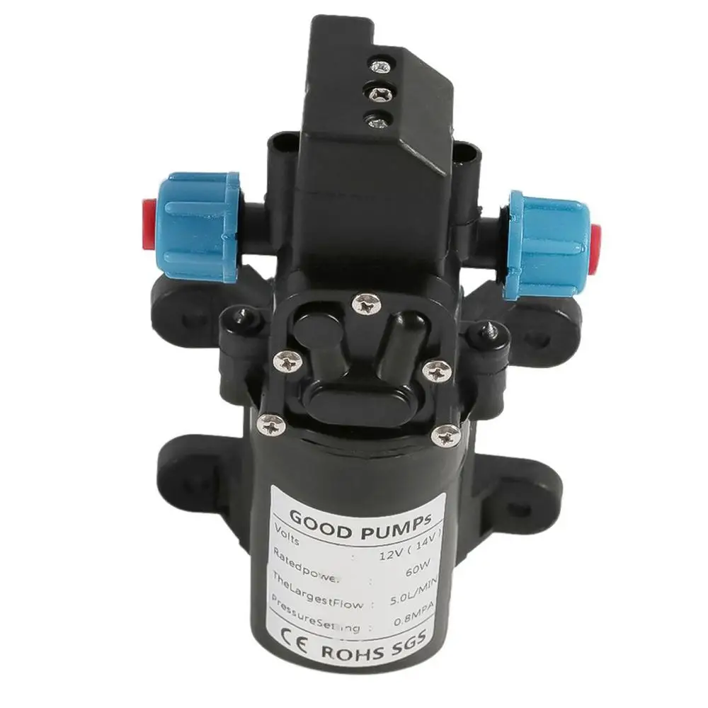 12V60W 130Psi 5L/мин 12 В Dc 60 Вт автоматический выключатель давления тип с охлаждающим вентилятором давление микро мембранный Водяной насос