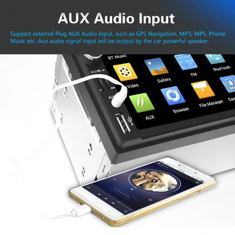 " rom 16G ram 1G двойной 2 Din HD автомобильный стерео gps MP3 плеер Bluetooth радио для Android 4,4
