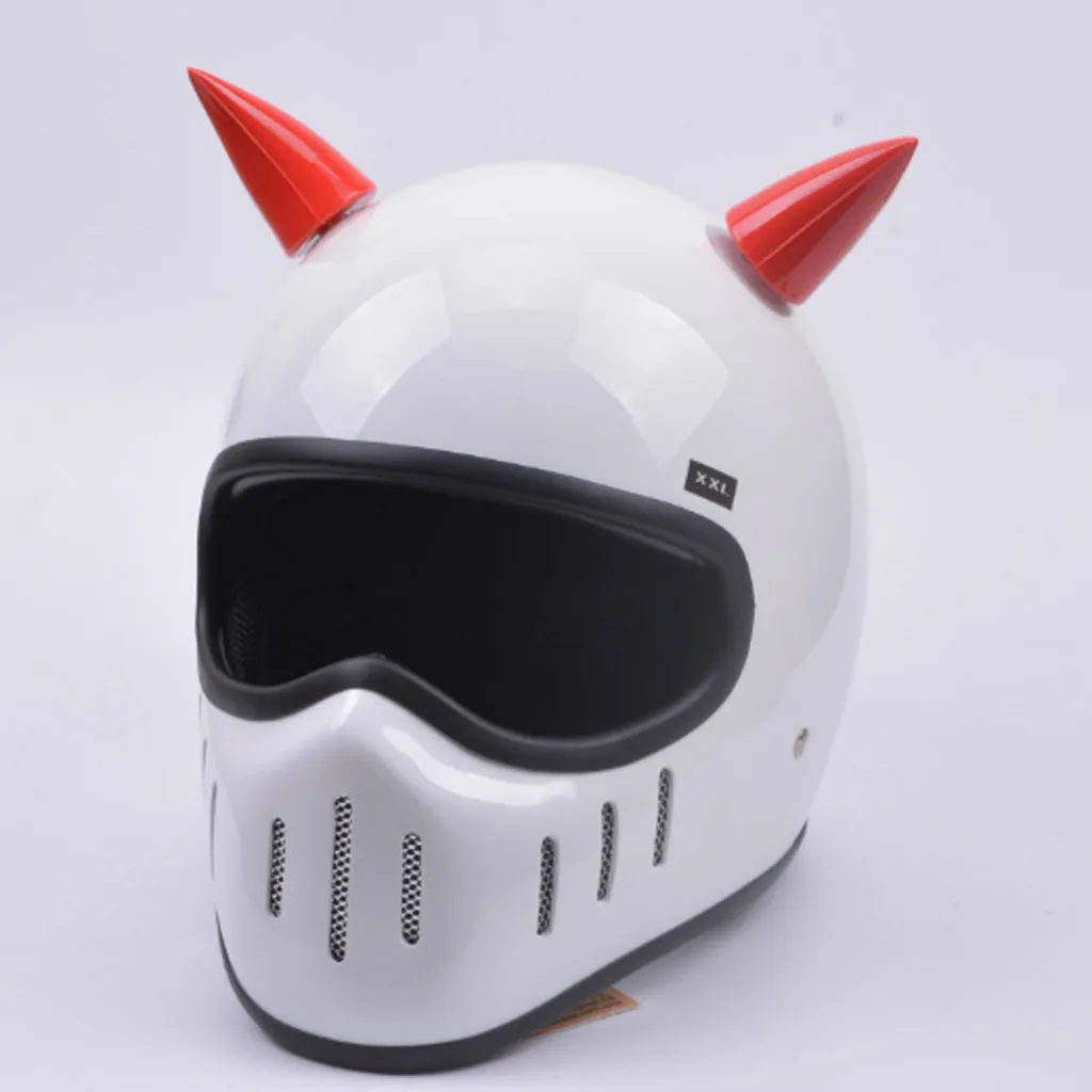 Motorcycle Helmet Horn Devil Suction Cup Stick On Horns for Harley