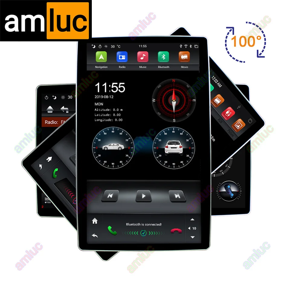 Tesla-Style-Android-12-8-inch-big-IPS-Rotatable-Screen-Car-Vehicle ...