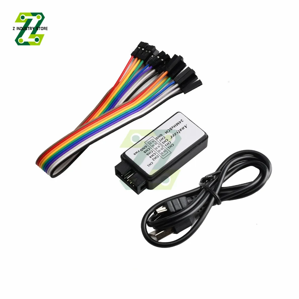 Portable USB Logic Analyzer 24M 8CH Channels Debug Data Upload Measuring Tool 2