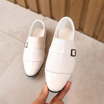 

Kids Shoes For Boys Girls Leather Shoes For Kids Wedding School Show Dress Flats Light Classic Black Children Loafer Moccasins