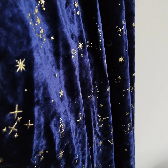 3/5/10m Luxury Embroidery Shiny Star Crushed Velvet Upholstery Fabric Plush  Decor Material For Furniture