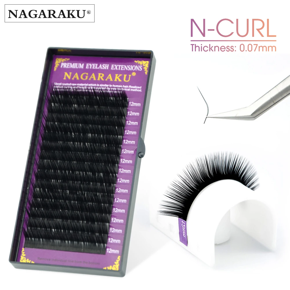 

NAGARAKU N curl L mink eyelash individual makeup false lashes magnetic eyelashes maquillaje eyelash extension cilios LU shape