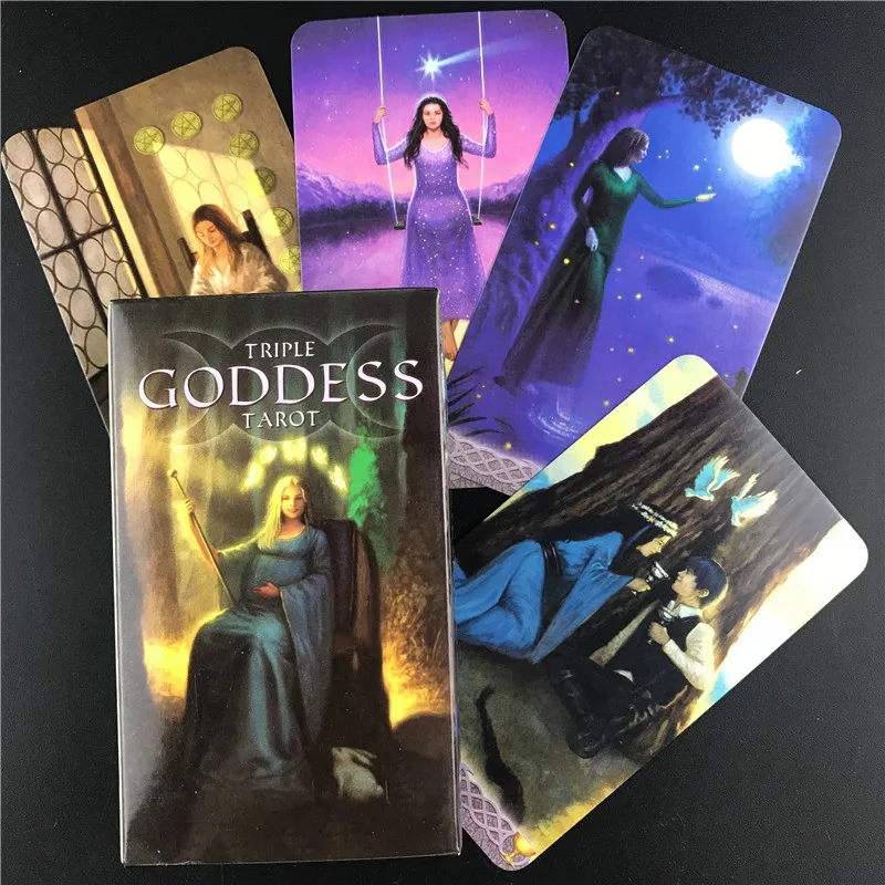 New Triple Goddess  Tarot Cards Guidance Divination Fate Tarot Full English Board Game Cards  IN STOCK the herbcrafter s tarot cards mystical guidance divination entertainment partys board game supports wholesale 78 sheets box