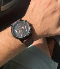 LIGE-relojes deportivos militares para hombre, de cuero, resistente al agua, de pulsera de cuarzo, con caja