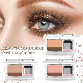 

Hot Double Color Gradient Lazy Eye Shadow Makeup Palette Glitter Eyeshadow Palette Waterproof Eyeshadow Cosmetics t6