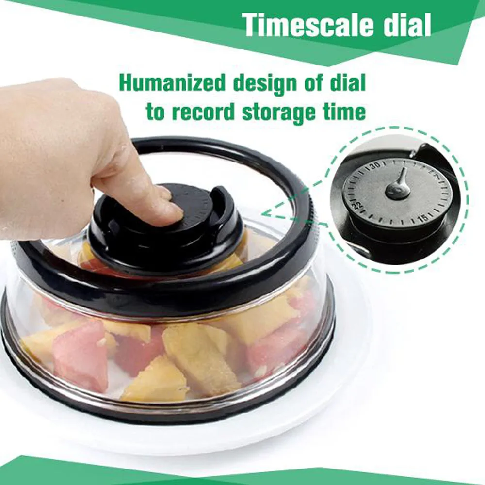 

Plastic Vacuum Food Sealer Cover Kitchen Instant Vacuum Food Sealer Fresh Cover Refrigerator Dish Cover Kitchen Tool