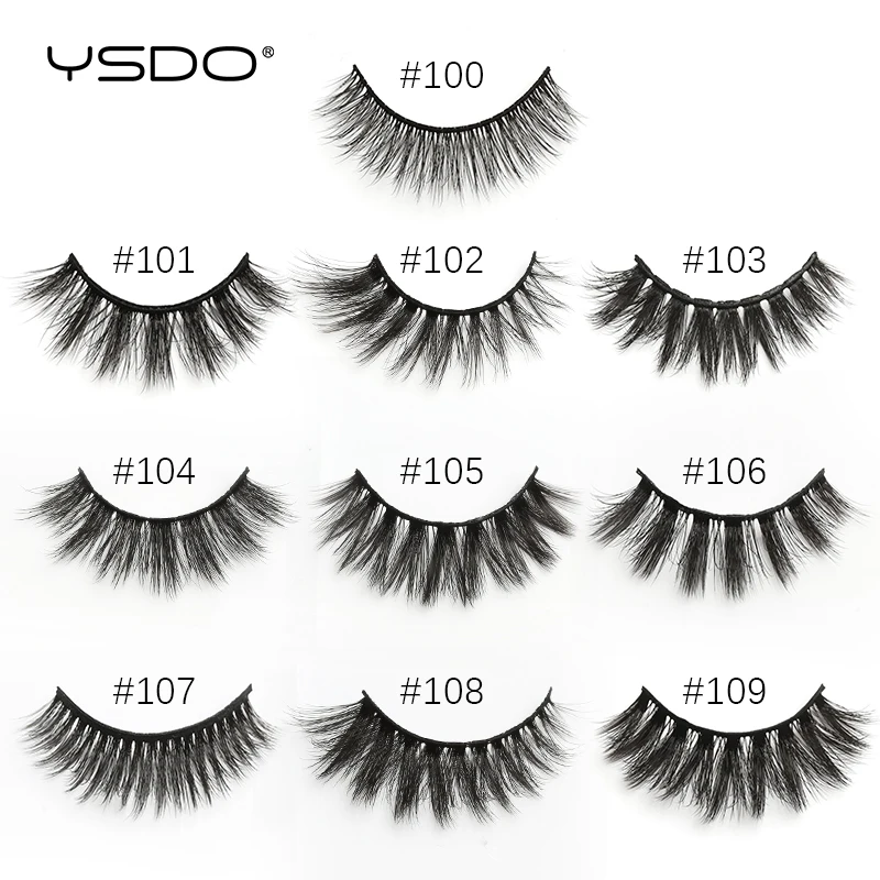 Natural 3D Mink Lashes Set Wispy Fluffy False Eyelashes