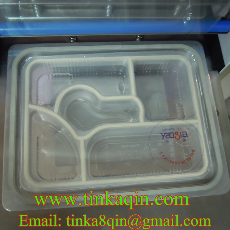 FGJ-F1-1 полуавтоматический ланч-аппарат для упаковки продуктов в пластиковой посуде на вынос упаковочная запечатывающая машина для коробок пищевая машина для укладки лотков ПЭТ фрукты запечатывающая машина для коробок