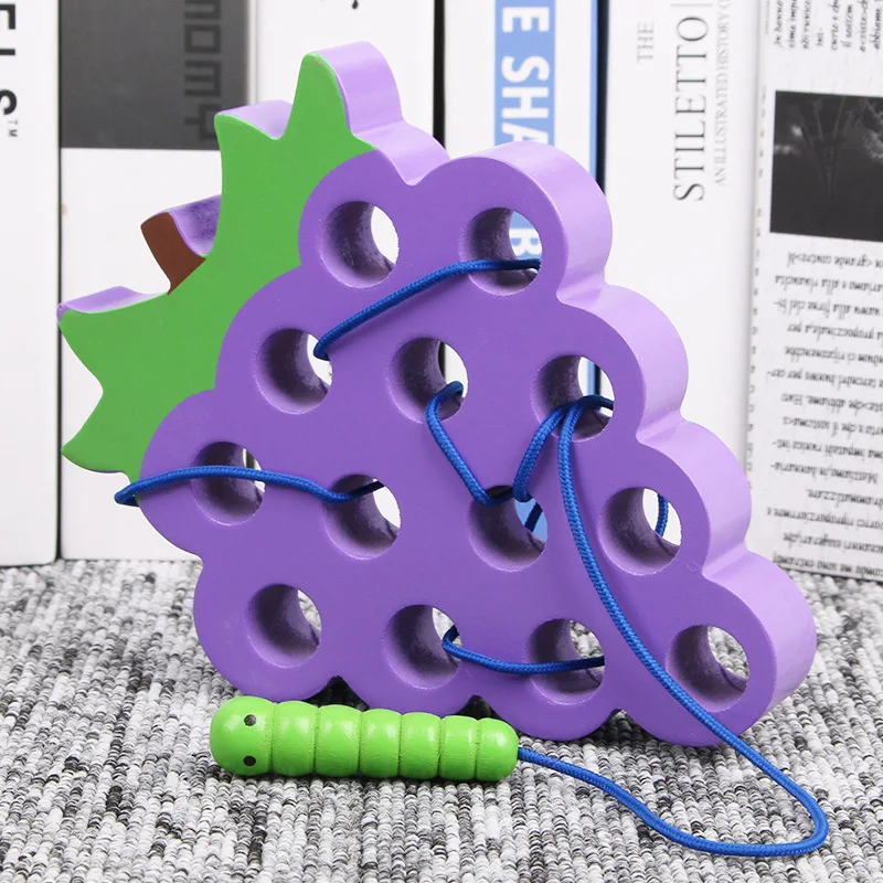 Большие 3D Монтессори Деревянные игрушки мышь нить сыр дети черви игрушка головоломка игры раннее образование Интерактивная математическая игрушка