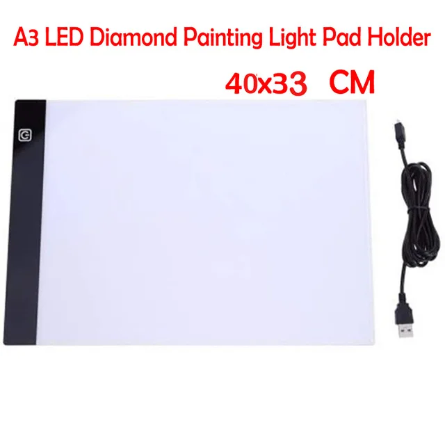 A3 A4/A5 Size Three Level Dimmable Led Light Pad,Tablet Eye Protection Easier for Diamond Painting Embroidery Tools Accessories 