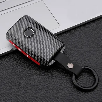 

High Quality Carbon Fiber Style+Silicone Car Key Case Cover Holder For Mazda 3 Alexa CX4 CX5 CX8 2019 2020 Keychain Accessories