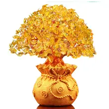 Ornamento para árbol de cristal Yuanbao, ornamento para árbol delicado de la Fortuna, lingote de oro, ornamento para árbol, dinero, ornamento para árbol, boda, celebración de Hotel, suerte