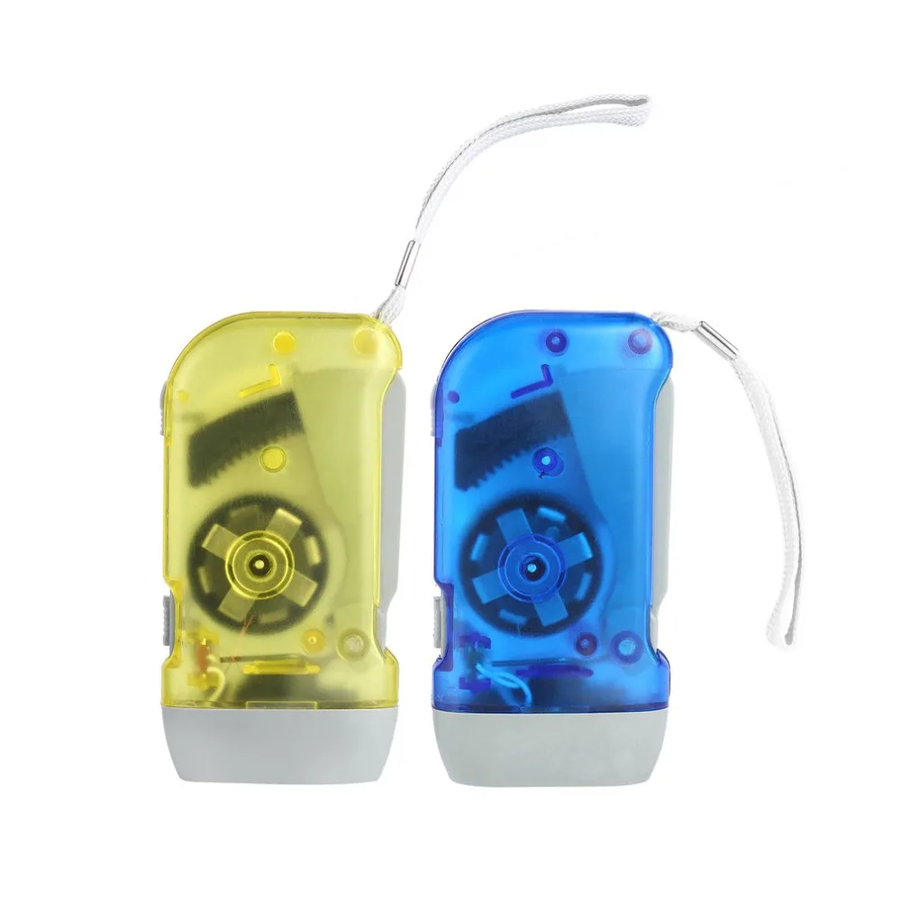 

ZANCAKA 3 LED Hand Pressing Dynamo Crank Power Wind Up Flashlight Torch Light Hand Press Crank Camping Lamp Light outdoor home