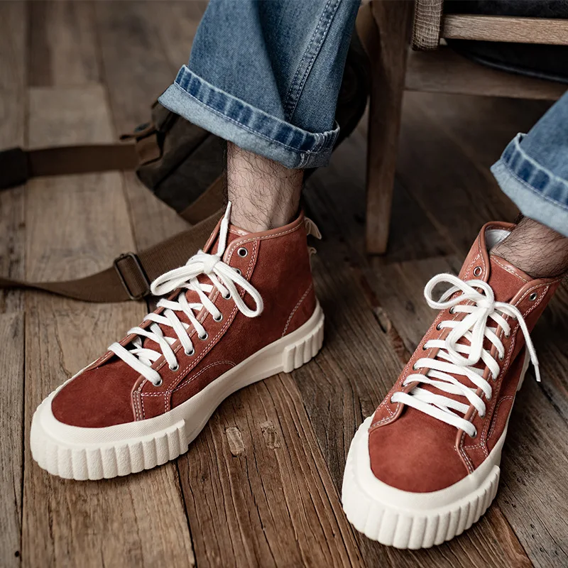 

Northern Boundary MEN'S SHOES Shu 2019 New Style Autumn And Winter Origional High-top Board Shoe Students Trend Versatile Flat S
