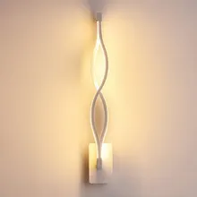 Простая линия спальня светодиодный прикроватный настенный светильник современное оформление стены лампа Акриловая Коридорная лестница свет разработан новое поступление