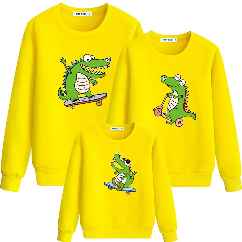 Одежда для всей семьи; одежда для папы, мамы, детей, папы, мамы, дочки и сына; Рождественский хлопковый свитер с динозавром; Семейные комплекты; CL130