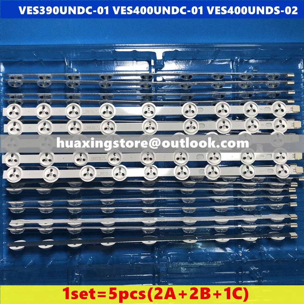 Светодиодный подсветка полосы 4" 39" ндв REV1.0 ABC для TOS HIBA 40L3433DG VESTELVES390UNDC-01 VES400UNDS-02 VES400UNDC-01 VES400UNDS-02