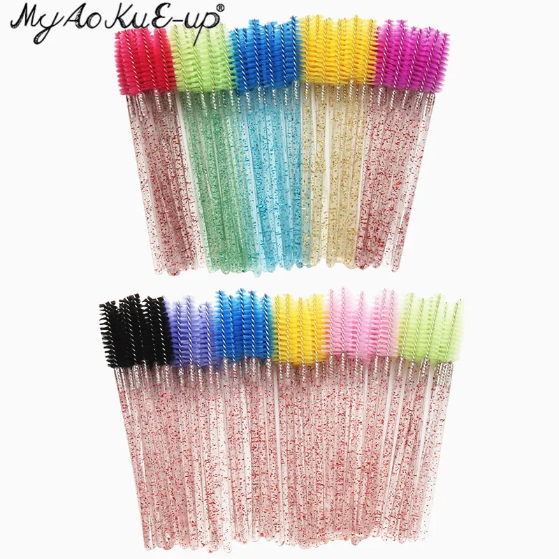 C Mix 3 colors 150 Новые Хрустальные ресницы 150 шт Алмазная ручка кисть тушь для ресниц палочки Аппликатор Косметическая кисть одноразовые кисти для макияжа инструменты - Handle Color: C Mix 3 colors 150