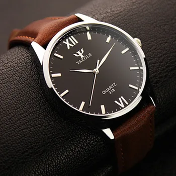 

Korean-style Simple Waterproof Rome Measuring Business Watch Soft Leather Belt Men and Women-Couple Watch Quartz Watch