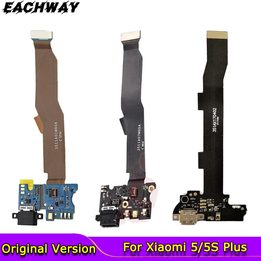 for Mi5 MI 5S Plus 5X Charging Port Flex Cable Replacement Parts USB Dock Charger For Xiaomi Mi5S | Мобильные телефоны и