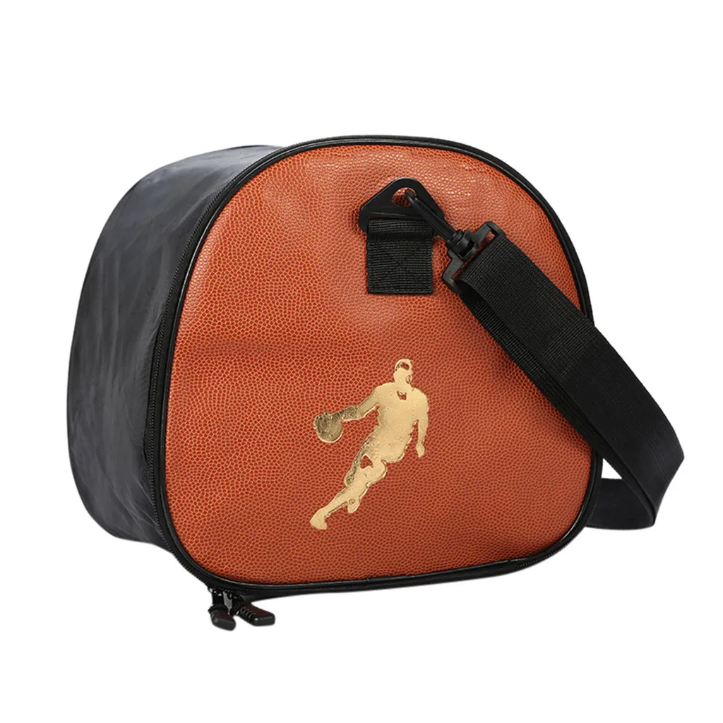 Basketball Bag Outdoor Sports Bag High-Grade Leather designed for basketball Storage Bag with storage pockets for key cup#P35