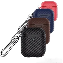 Мягкий чехол для наушников из углеродного волокна для Apple AirPods 2, 1, 1st, 2nd, чехол с полной защитой