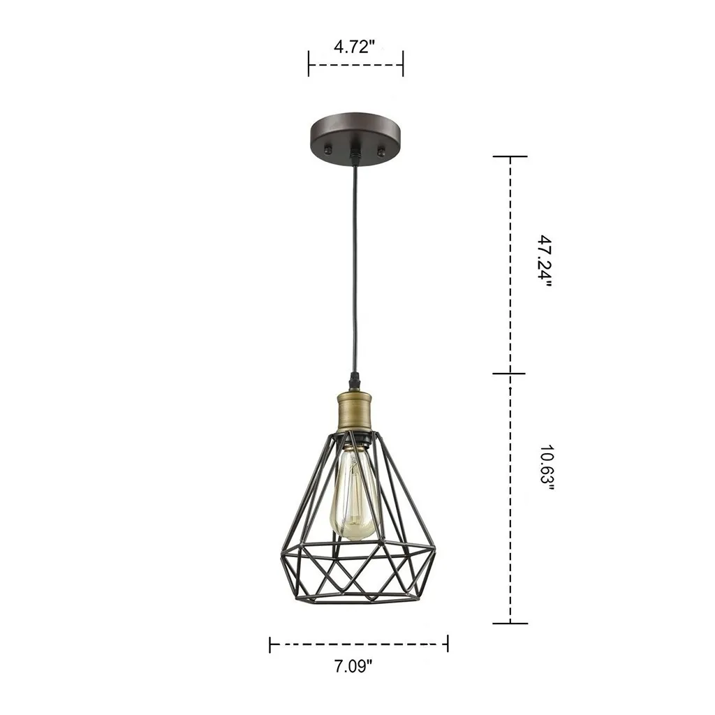 6 X Light Bulb Lamp Shade Vintage Industrial Style Metal