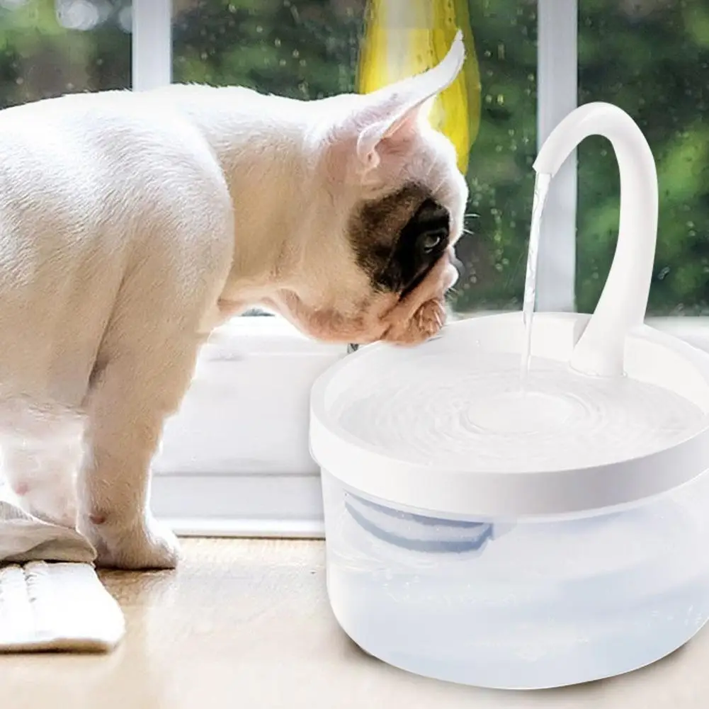 Pet Water Fountain Automatic Power-off When Lack of Water Bird Water Dispenser Dog Automatic Drinking Fountain 2L With LED Light