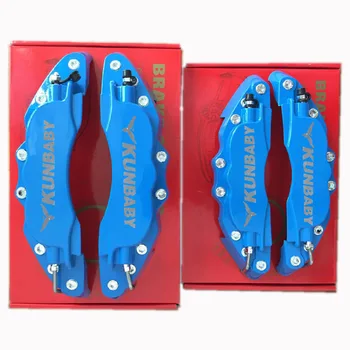 

Blue Aluminum Alloy Brake Caliper Cover With Silver Chrome KUNBABY Car Styling Decoration For BMW E60 e46 E Benz Audi