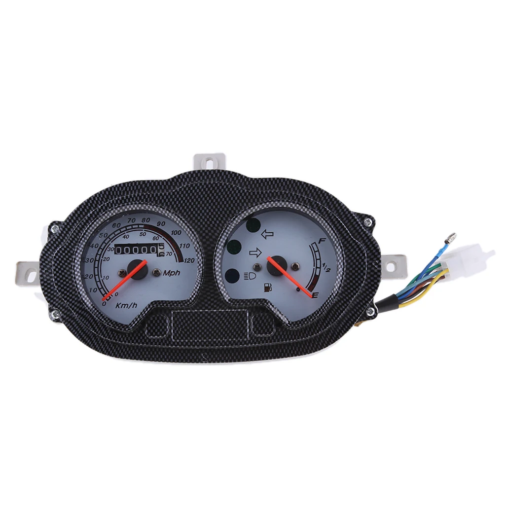 12V Scooter ATV Speedometer Gas Gauge Battery Level Retro Style Instrument