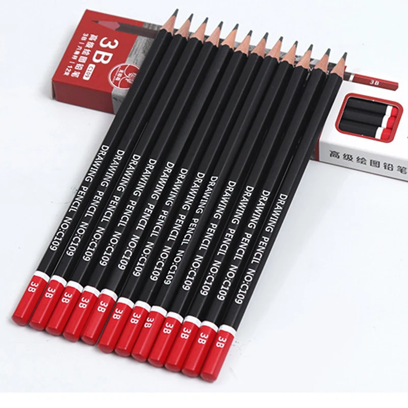12 шт. высокое качество эскиз карандаш HB 2B мягкая средняя жесткая углеродная ручка офисные школьные карандаши для рисования