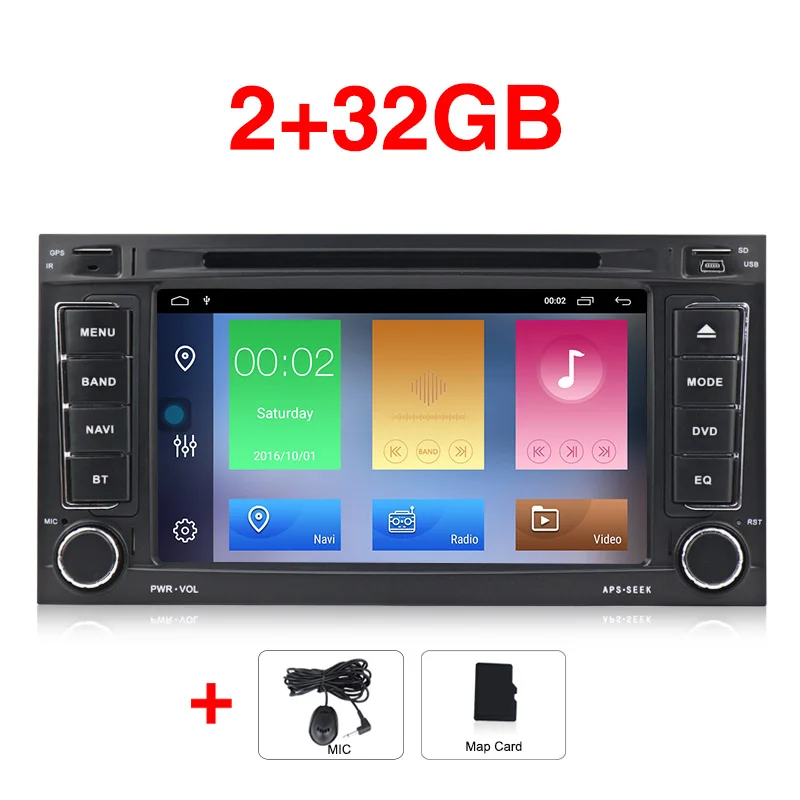 Новинка! 2+ 32G Android 9,1 автомобильный dvd gps Navigagion для Фольксваген туарег Т5 транспортер Радио Аудио FM wifi 1024*600 видео плеер - Цвет: Car dvd
