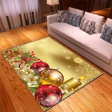 Joyous Bright Decorative Rectangle Washable Non-slip Odorless Large Floor Mat Christmas Home Hotel Decorations 3D Thin Carpet