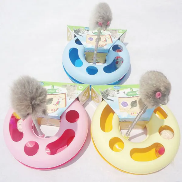 Игрушка для кошки, мыши, кошки, питомца, движущаяся Весенняя Поворотная платформа, Подвижный круг, мяч, игра, креативная тренировка, забавные мыши