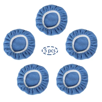 

5pcs Paint Care Waxing Round Tools Cleaning Replacement Pad Buffer Cover Accessories Car Polisher Bonnet Microfiber Universal