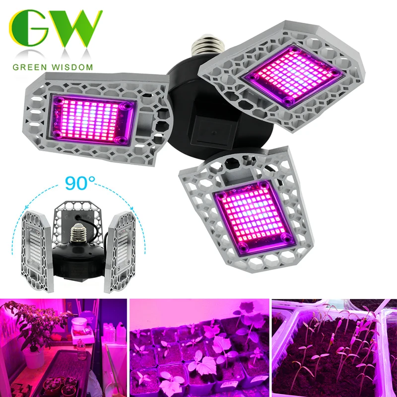 

Plant Grow Light E27 200W 250W 300W Full Spectrum LED Phyto Lamp Foldable High Brightness Phytolamp for Plants Seedlings Flowers