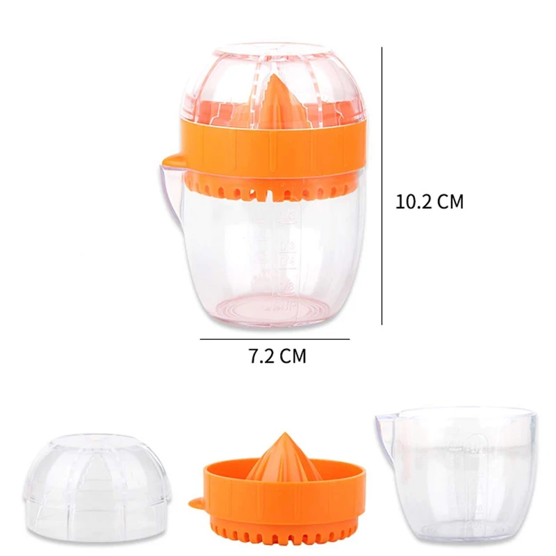 Lemon Squeezer LMETJMA Plastic Manual Orange Press Cup Citrus Squeezer Lid Pour Spout Fruit Tools