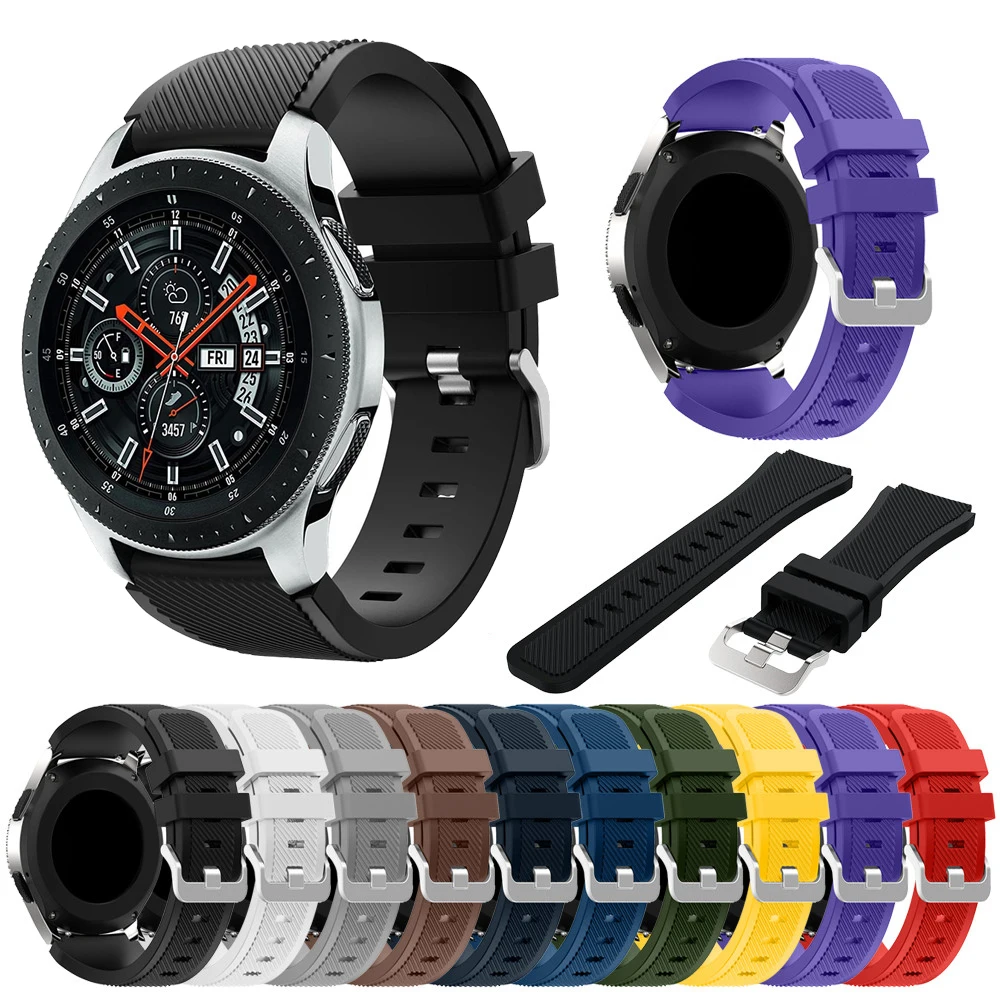 

Gear S3 Frontier Classic band for Samsung Galaxy watch 46mm strap 22mm Silicone watchband Bracelet For Huawei watch GT strap S 3