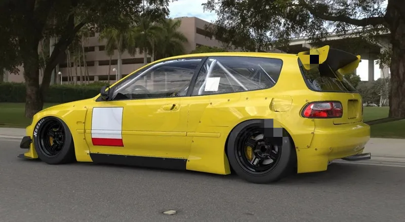 СТЕКЛОВОЛОКНО FRP заднее крыло 2 шт. подходит для 1992 1995 Civic хэтчбек (например) PD GP RB