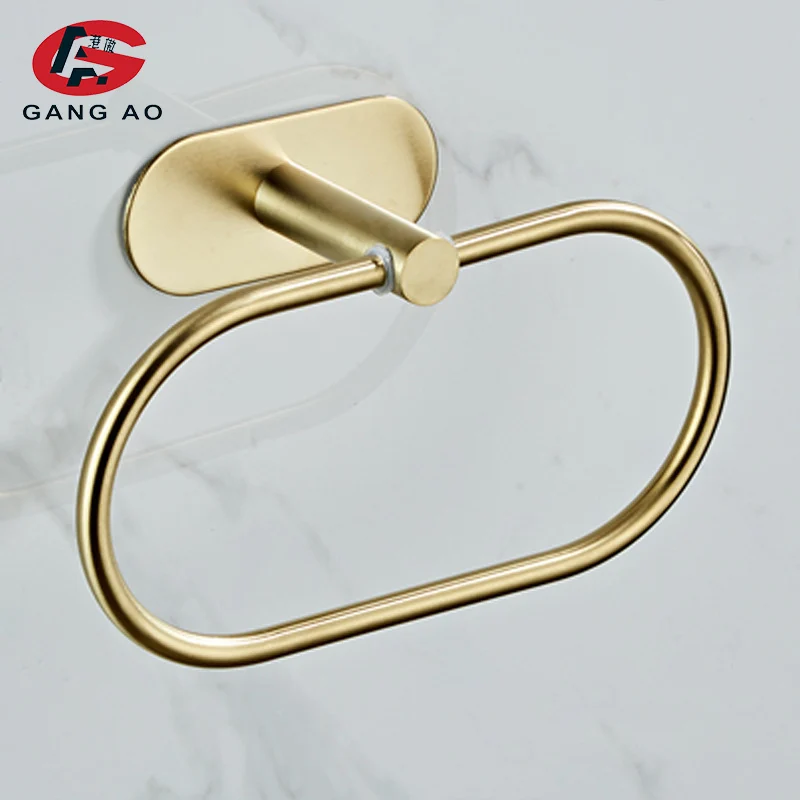 Gold Bathroom Hardware Set Paper Holder Towel Rack Robe Hook Towel Bar Stainless Steel Bathroom Accessories without nails toilet paper holder bathroom hardware set bathroom hardware accessories