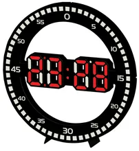 

LED 3D Technology Luminous Digital Electronic Mute Wall Clock Temperature Date Multi Function Jump Second Clock Home Decoration