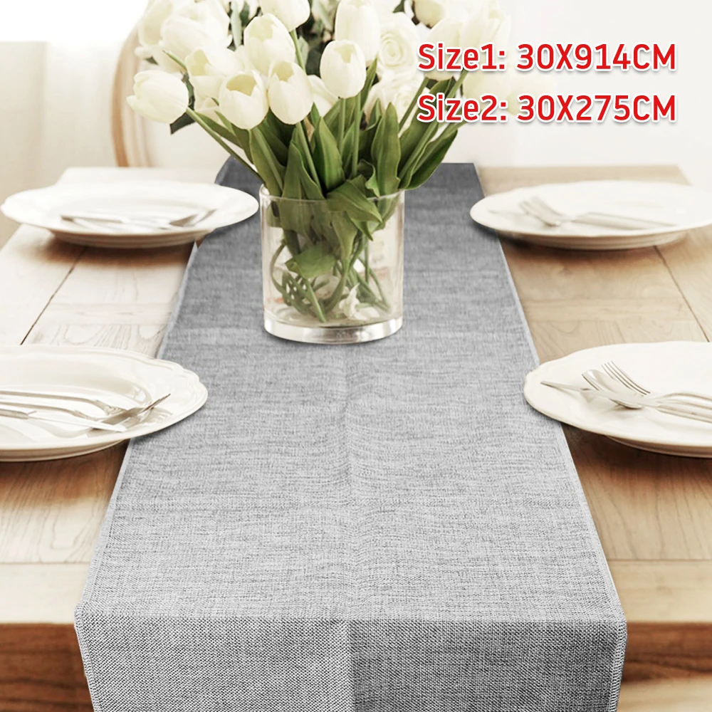 

Vintage Natural Imitated Linen Table Runner Christmas Wedding Champagne Table Runners Rustic Wedding Party Banquet Table Gadget