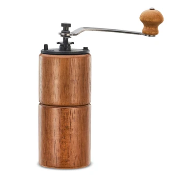 

Manual Coffee Grinder Retro Coffee Maker Solid Wood Cast Iron Hand Burr Mill Grinder Coffee Grinding Machine Coffeeware