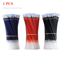 0,38 мм 1 шт./пакет стержни для гелевых ручек подпись в офисе стержни цвета — красный, синий, черный пополнения чернил офисные школьные принадлежности для офиса письменные принадлежности