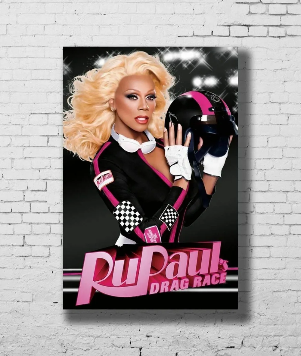 B092 Ru Pauls Drag motor Race Hot Silk Cloth Poster Art Bedroom Decoration