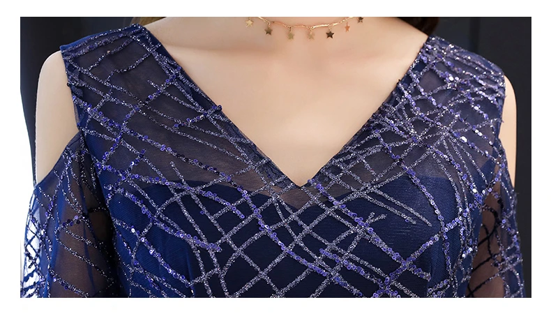 Современный хост Элегантные Длинные Cheongsam синие вечерние платья Qi Pao женское традиционное китайское платье Qipao Promoiton кружевное нарядное платье