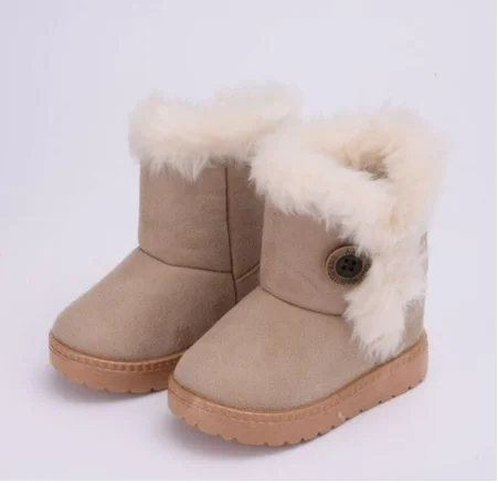 Mexemina Warm Kids Snow Boots For Children New Toddler Winter Princess Child Shoes Non-slip Flat Round Toe Girls Baby Lovely Boo | Детская