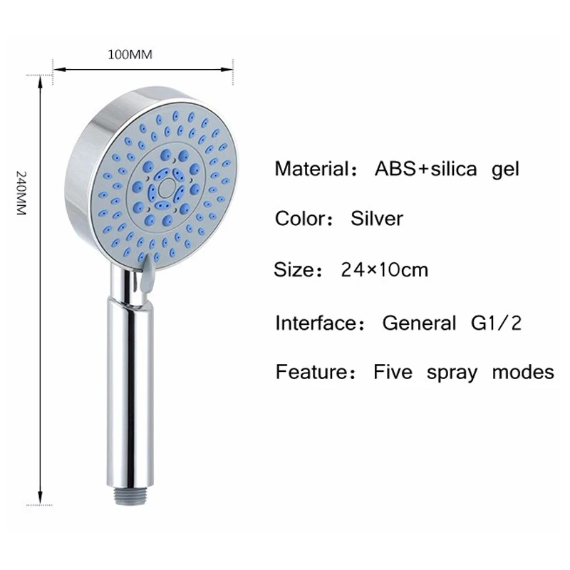 Shower Head Set Bathroom Handheld Showerhead with Hose and Holder Multiple Modes